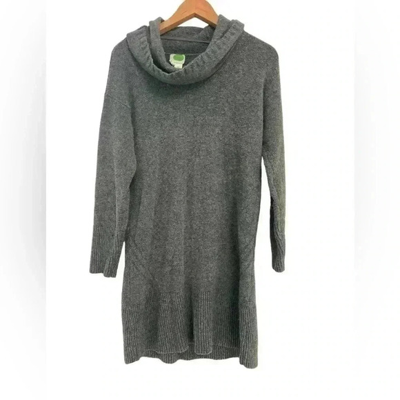 Anthropologie Women’s Gray Turtleneck Wool Blend Sweater Dress - Picture 7 of 7
